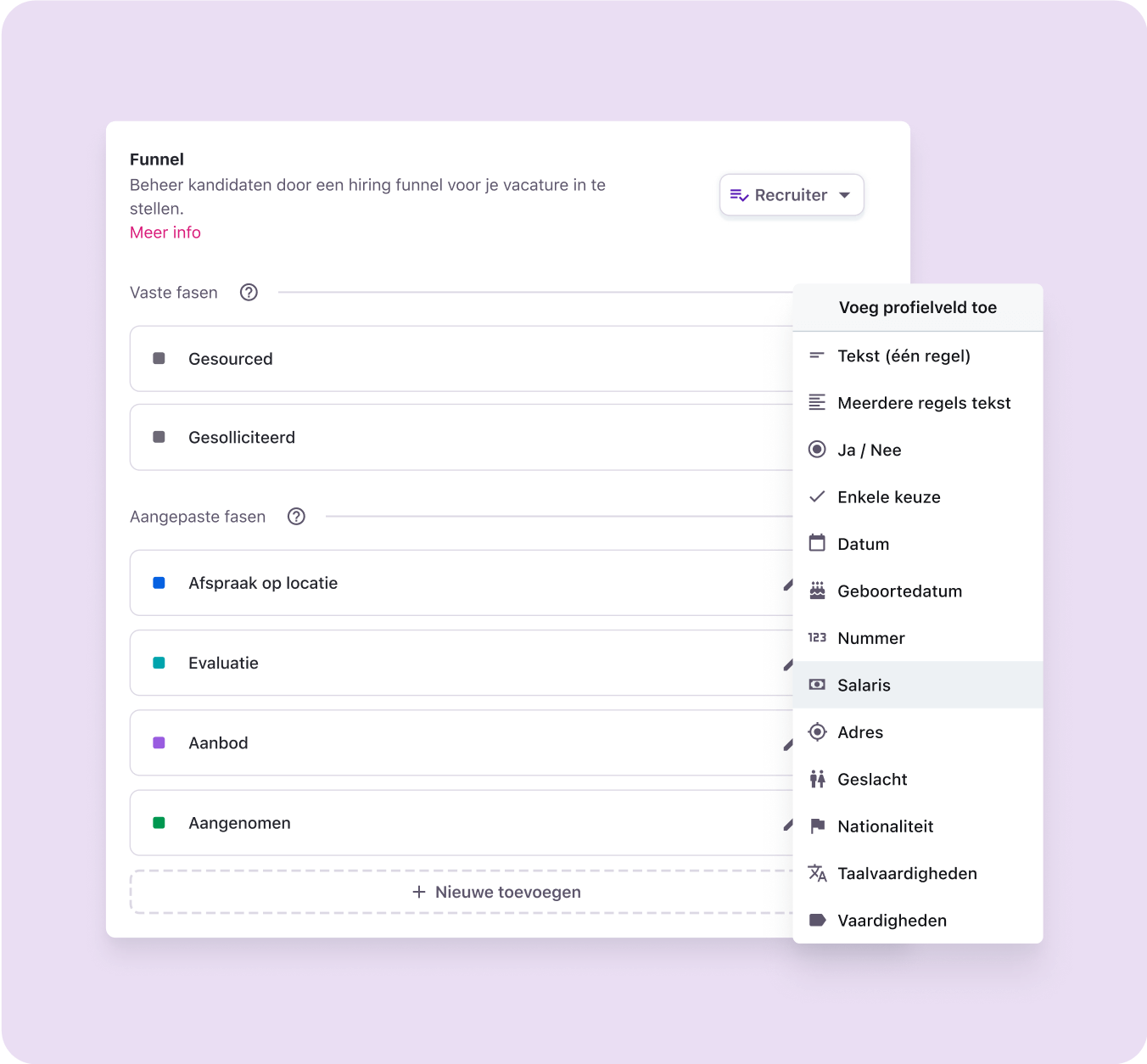 https://2688240.fs1.hubspotusercontent-na1.net/hubfs/2688240/2025%20-%20Tellent%20Recruitee%20overview%20page/Tellent%20Recruitee%20-%20Dutch/Tellent%20Recruitee%20NL%20-%20Customize%20your%20workflows.png